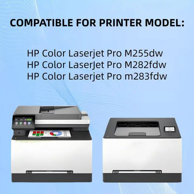 Alt view image 2 of 4 - New High-Yield Cyan Toner Cartridge (No Chip Included) For HP 206X W2111X Compatible with HP Color LaserJet Pro M255dw M255nw MFP M282nw 283fdn 283cdw 283fd Printers