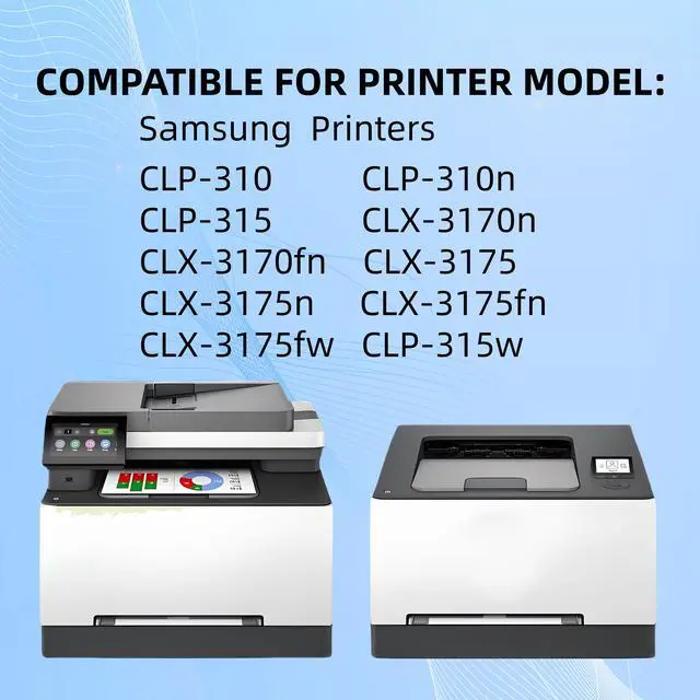 Alt view image 3 of 6 - 1 Pack CLT-M409S Magenta Toner Cartridge Compatible for Samsung CLT-M409S CLP-310 CLP-310n CLP-315 CLP-315w CLP-3170 CLX-3170n CLX-3170fn CLX-3175 CLX-3175n CLX-3175fn CLX-3175fw