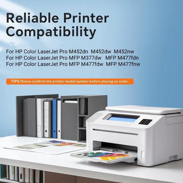 Alt view image 4 of 5 - 1 Pack 413A Magenta Toner Cartridges Compatible for HP 410A CF413A M477fnw Color Laserjet MFP M477fdw M477fdn M452dn M452nw M477 M452 M377 Printer