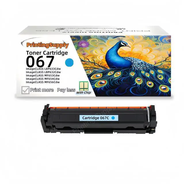 Main image of 1 Pack 067 Cyan Toner Cartridge (with Chip) - Fits Canon 067 imageCLASS LBP633Cdw LBP632Cdw MF653Cdw MF654Cdw MF656Cdw