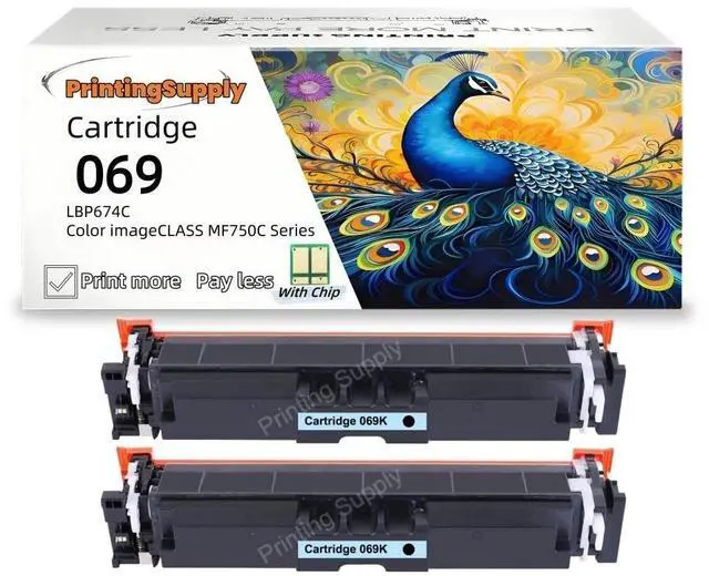 Main image of 2 Pack 069 Black Toner Cartridge With Chip Compatible for Canon 069 imageCLASS MF752Cdw imageCLASS MF753Cdw MF751Cdw MF756Cx LBP673Cdw LBP674Cx LBP674Cdw