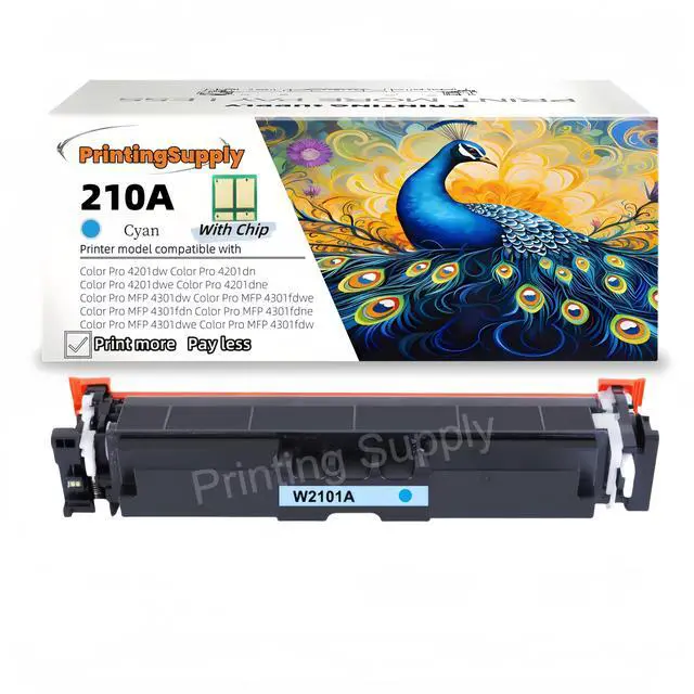 Main image of New Cyan Toner Cartridge With Chip For HP 210A W2101A Compatible For Use With HP Color LaserJet Pro 4201dn 4201dw 4301fdn 4301fdw