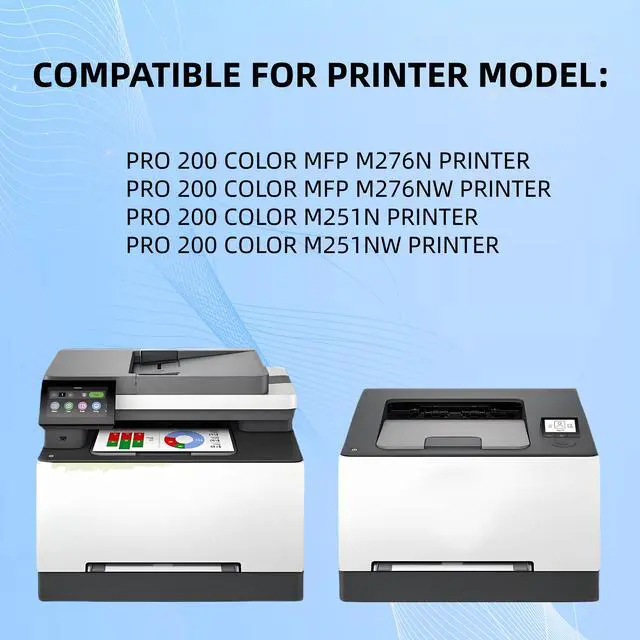 Alt view image 2 of 4 - 5 Pack New 2BK+CMY 131X 131A Toner Cartridge For HP 131X 131A Compatible with HP LaserJet Pro 200 color M251n M251nw MFP M276n MFP M276nw imageClass MF8280Cw