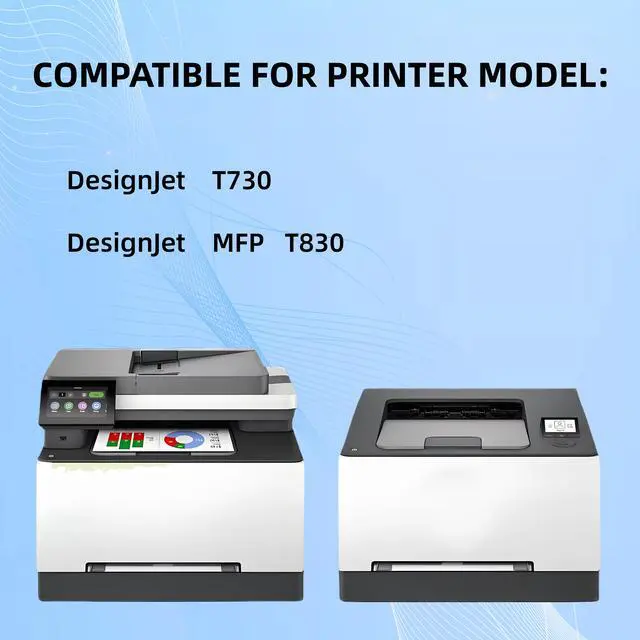 Alt view image 2 of 5 - 1 Pack 728 Yellow Compatible Ink Cartridge Fits to HP Ink Cartridge 728Y Works with HP Printer DesignJet T830 MFP & T730 Large Format Plotter