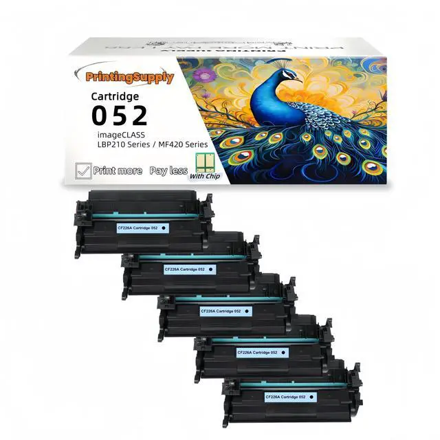 Main image of 5 Pack 052 High-Quality Black Toner Cartridge for Canon 052 - Fits Canon LBP-212dw 214dw 215dw 215x MF424dw MF426dw