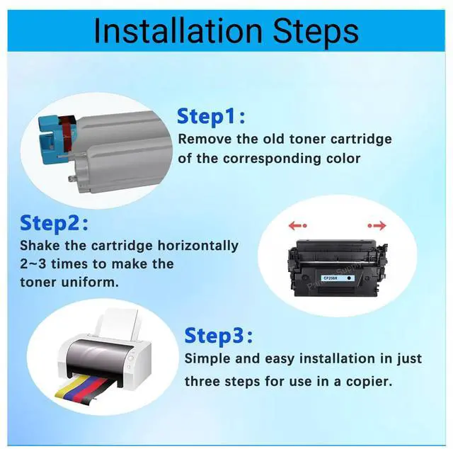 Alt view image 4 of 4 - 10 Pack 58X Toner Cartridges No Chip Compatible for HP 58X CF258X 58A CF258A Laserjet M428fdw M404 M404n M404dn M404dw M406dn MFP M428fdn M428dw M428 M430f Printer (Black)