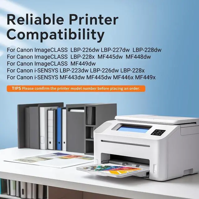 Alt view image 3 of 4 - 10 Pack 057 Black Toner Cartridge Compatible for Canon 057 With Chip LBP-200 LBP-226dw 227dw 228dw 228x 236dw 237dw MF440 445dw 448dw 449dw