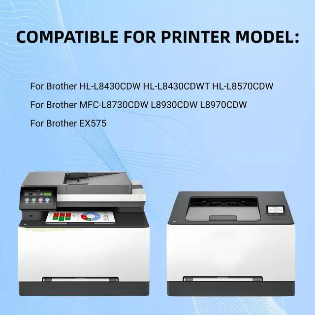 Alt view image 3 of 4 - 4 Pack TN635 BKCMY Toner Cartridge Compatible for Brother TN635 Work with Brother HL-L8430CDW HL-L8430CDWT HL-L8570CDW MFC-L8730CDW L8930CDW L8970CDW EX575