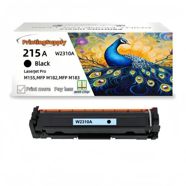 Main image of 215A W2310A Black Compatible Toner Cartridge Compatible for HP 215A W2310A , Work with HP M155 M182 M183nw *With Chip*