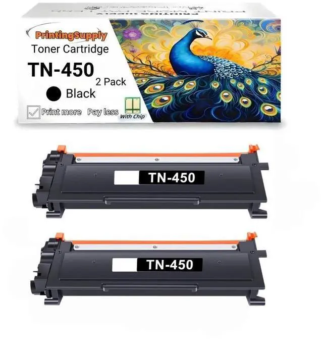 Main image of 2 Pack TN450 New High-Yield Toner Cartridge For Brother TN450 TN420 Compatible For Use With Brother MFC7360 7460 7860 HL2220 2240 FAX-2840 FAX-2845, FAX-2940, IntelliFax 2840, IntelliFax 2940