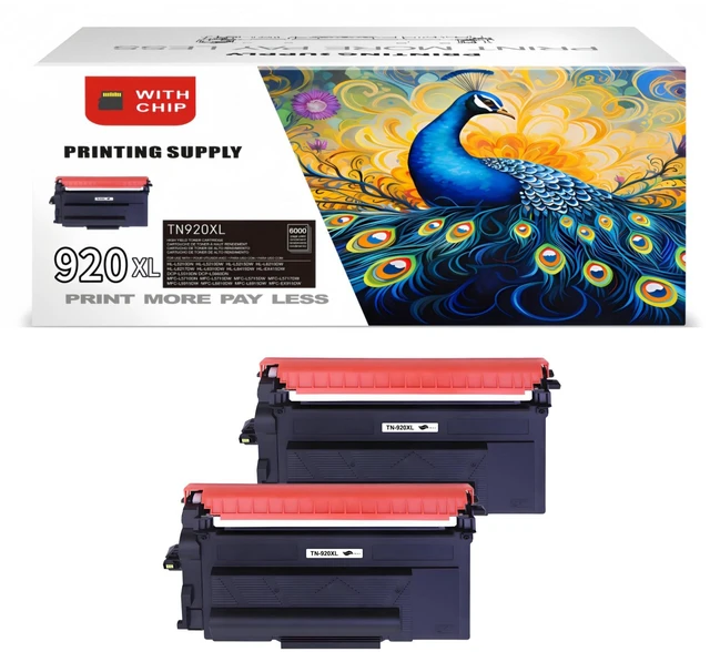Main image of 2PK TN920XL Black Toner Cartridge Compatible for Brother TN920 XL TN920, Fits for Brother HL-L6210DW HL-L6210DWT HL-L5210DN HL-L5210DW HL-L5210DWT With Chip