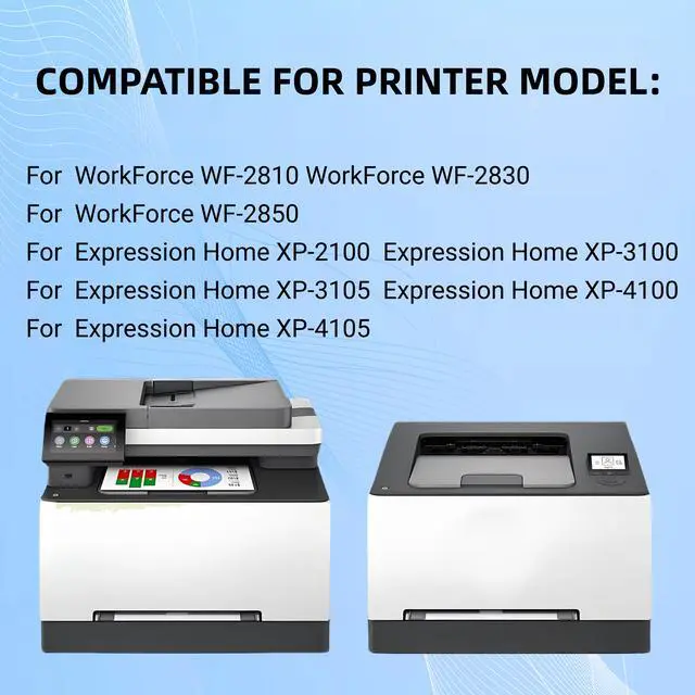 Alt view image 3 of 5 - 212XL T212XL High Yield Ink Cartridge Compatible for Epson Expression Home XP-2100 XP-3100 XP-3105 XP-4100 XP-4105 WorkForce WF-2810 WF-2830 WF-2850 2 Pack 212XL Cyan