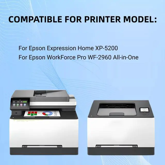 Alt view image 3 of 5 - 222XL Ink Cartridge Compatible for Epson 222 XL 222 XL 222 Expression XP-5200 WorkForce Pro WF-2960 2 Pack 222 Yellow