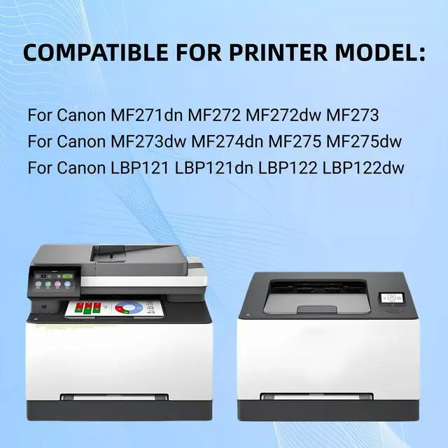 Alt view image 3 of 4 - 1 Pack 071 Black Toner Cartridge Compatible for Canon 071 CRG 071 CRG-071 Work with Canon ImageClass MF275dw MF274dn MF273dw MF272dw MF271dn LBP122dw LBP121dn