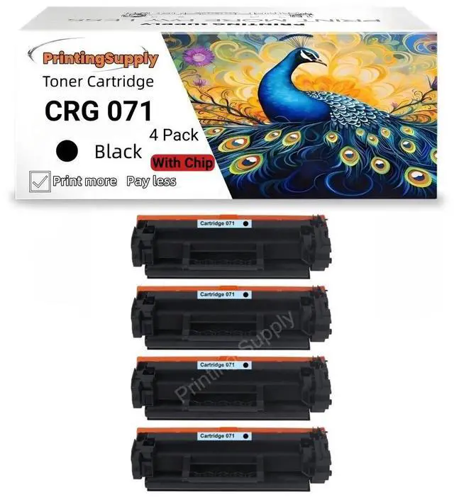 Main image of 4 Pack 071 Black Toner Cartridge Compatible for Canon 071 CRG 071 CRG-071 Work with Canon ImageClass MF275dw MF274dn MF273dw MF272dw MF271dn LBP122dw LBP121