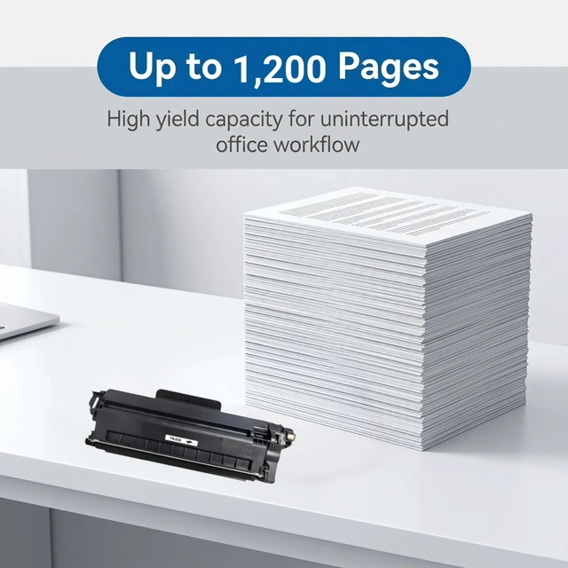 Alt view image 3 of 7 - 5 Pack TN-830 Black Toner Cartridge Compatible for Brother TN830 Fits for Brother HL-L2400D HL-L2405W HL-L2460DW HL-L2460DWXL HL-L2865DW MFC-L2820DW MFC-L2820DWXL DCP-L2640DW 1,200 Pages