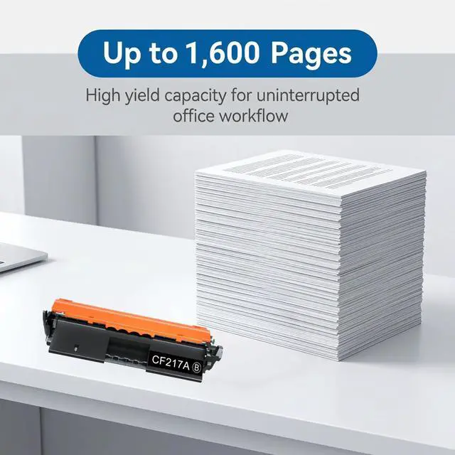 Alt view image 3 of 7 - 17A CF217A Toner Cartridge Compatible for HP 17A CF217A HP LaserJet Pro M102 M102w LaserJet Pro M130a M130fn M130fw M130nw LaserJet Pro M132a M132fn M132fw M132nw 1,600 Pages 1 Pack