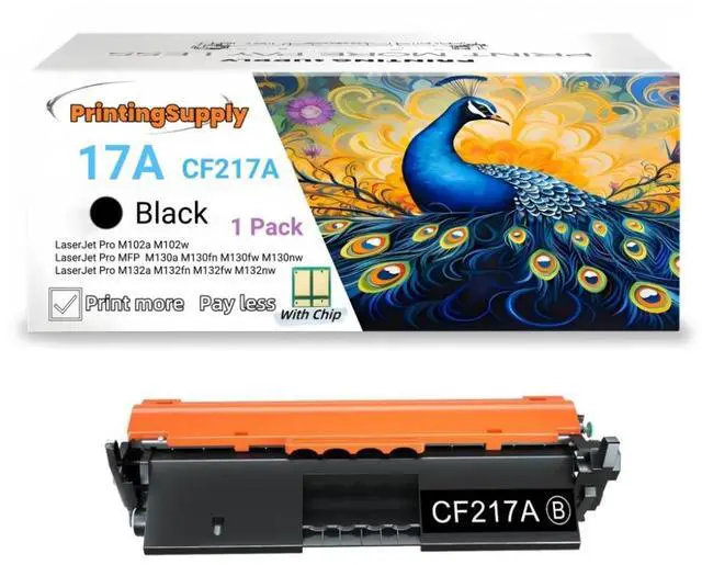 Main image of 17A CF217A Toner Cartridge Compatible for HP 17A CF217A HP LaserJet Pro M102 M102w LaserJet Pro M130a M130fn M130fw M130nw LaserJet Pro M132a M132fn M132fw M132nw 1,600 Pages 1 Pack