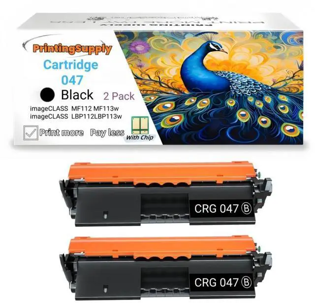 Main image of Cartridge 047 Compatible for Canon Cartridge-047 Cartridge 047 CRG-047 Canon imageCLASS MF112 MF113w imageCLASS LBP112 LBP113w With Chip 1,600 Pages 2 Pack