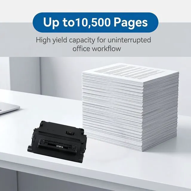 Alt view image 3 of 7 - 1 Pack 81A CF281A Black Toner Cartridge Compatible for HP 81A, Work with HP LaserJet Enterprise MFP M630h M630dn M630f M630z M604 M605 M606 M630