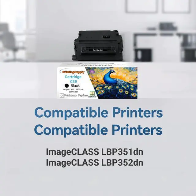 Alt view image 2 of 7 - 1 Pack 039 Black Toner Cartridge Compatible for Canon Cartridge 039, Fits for Canon imageCLASS LBP351 LBP352 Printer