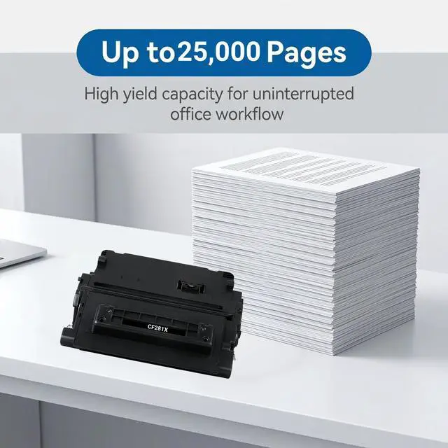 Alt view image 3 of 7 - 1 Pack 81X CF281X High Yield Black Toner Cartridge Compatible for HP 81X, Work with HP LaserJet Enterprise MFP M630h M630dn M630f M630z M605 M606 M630