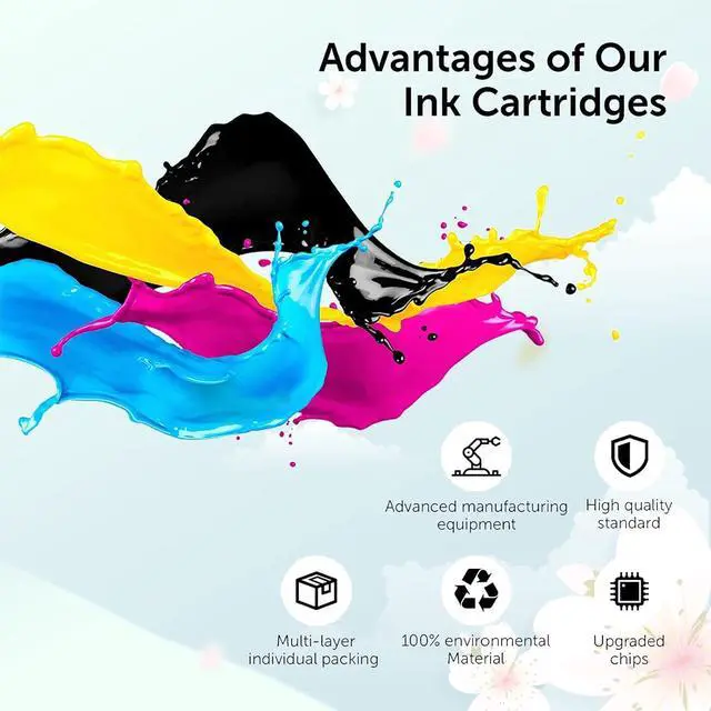 Alt view image 6 of 7 - Compatible Dell 31 32 33 34 BCMY Ink Cartridge Work for Dell 31 32 33 34 V525w V725w Printer Black 600 Pages Color 400 Pages