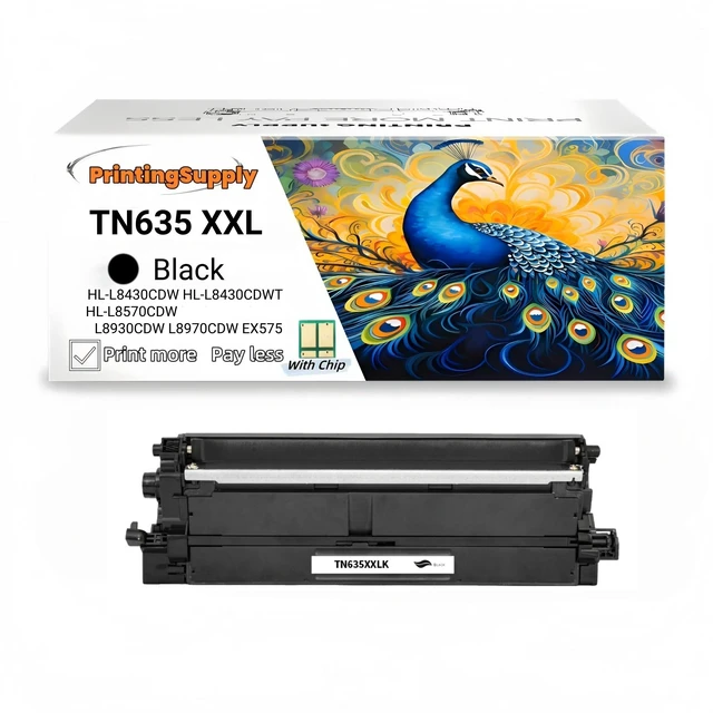 Main image of 1 Pack TN635XXL Black Toner Cartridge Compatible for Brother TN635XXL Work with Brother HL-L8430CDW HL-L8430CDWT HL-L8570CDW MFC-L8930CDW L8970CDW EX575