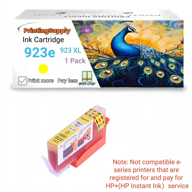 Main image of 923e New High Yield Yellow ink Cartridge Compatible to HP 923e Yellow , Work with HP OfficeJet pro 8120 8122 8124 8125 8130 8132 8134 8135 8138 8139