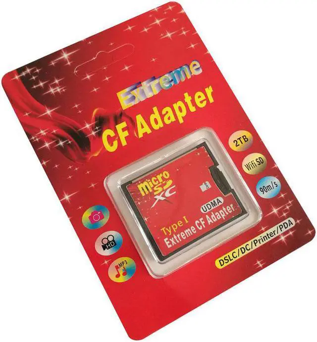 Alt view image 2 of 3 - Sonilco TF to CF Compact Flash Memory Card Reader Adapter Type I Converter