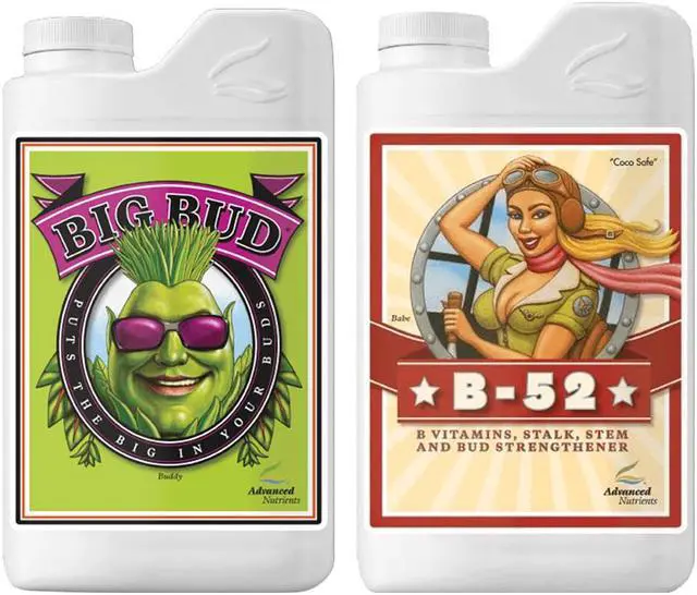 Main image of Advanced Nutrients Big Bud and B-52 Flowering Booster Plant Nutrient Liquid Fertilizer 1 L Each