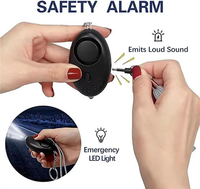 Alt view image 3 of 7 - Personal Alarm for Women, Self Defense Keychain , 140DB Emergency Self-Defense Security Alarm Keychain with LED Light for Women Kids and Elders Blue