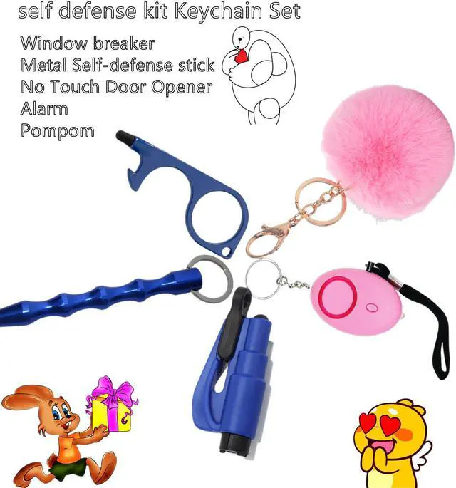 Alt view image 4 of 7 - Personal Alarm for Women, Self Defense Keychain , 140DB Emergency Self-Defense Security Alarm Keychain with LED Light for Women Kids and Elders Blue
