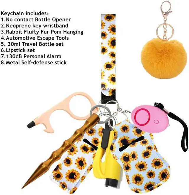 Alt view image 2 of 7 - Personal Alarm for Women, Self Defense Keychain , 140DB Emergency Self-Defense Security Alarm Keychain with LED Light for Women Kids and Elders Orange