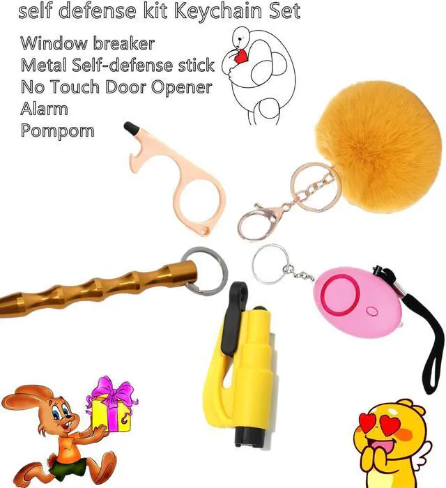 Alt view image 4 of 7 - Personal Alarm for Women, Self Defense Keychain , 140DB Emergency Self-Defense Security Alarm Keychain with LED Light for Women Kids and Elders Orange