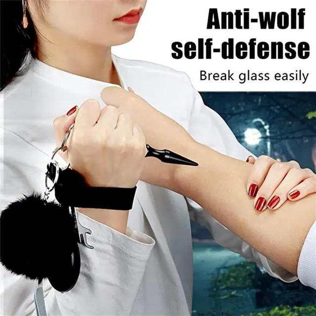 Alt view image 4 of 7 - Personal Alarm for Women, Self Defense Keychain , 140DB Emergency Self-Defense Security Alarm Keychain with LED Light for Women Kids and Elders Brown