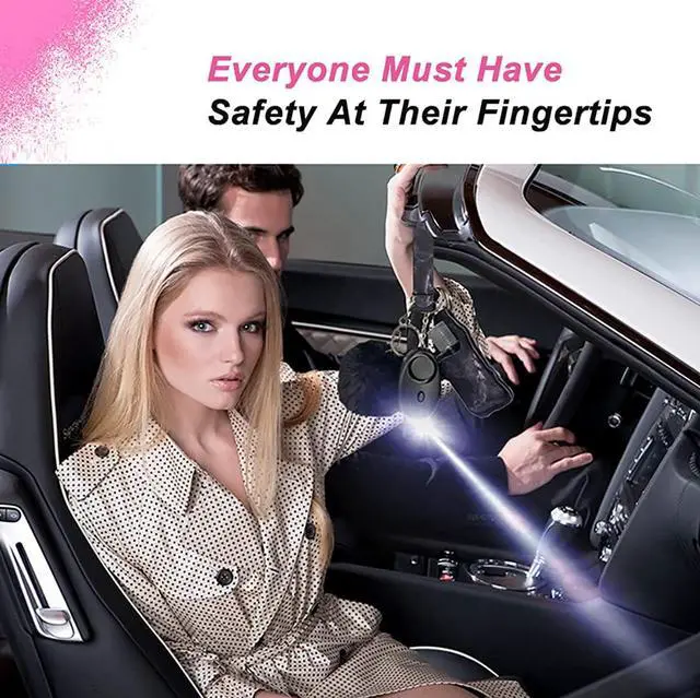 Alt view image 7 of 7 - Personal Alarm for Women, Self Defense Keychain , 140DB Emergency Self-Defense Security Alarm Keychain with LED Light for Women Kids and Elders Brown