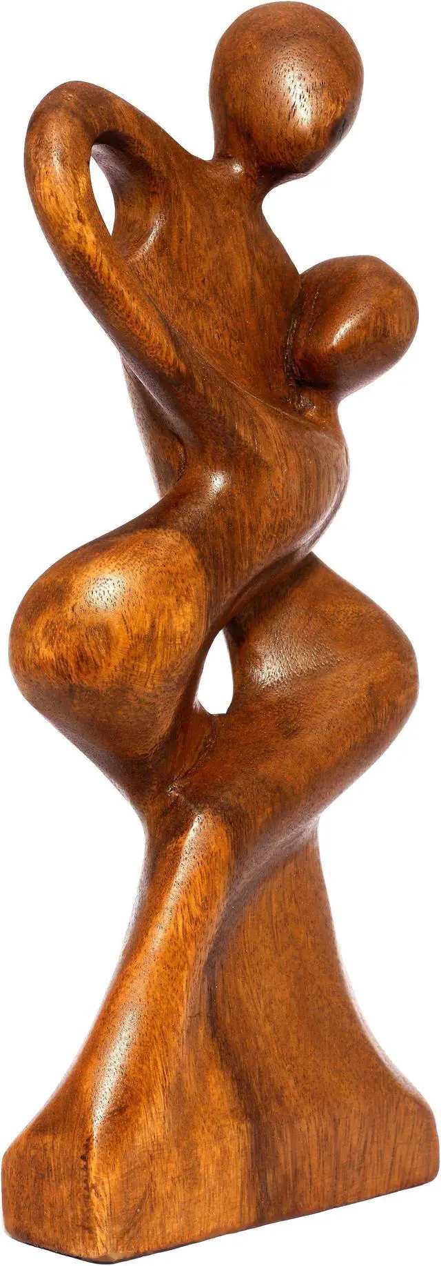 Alt view image 2 of 4 - G6 COLLECTION 12" Wooden Handmade Abstract Sculpture Statue Handcrafted "Forever Mine" Gift Art Home Decor Figurine Accent Decoration Artwork Hand Carved