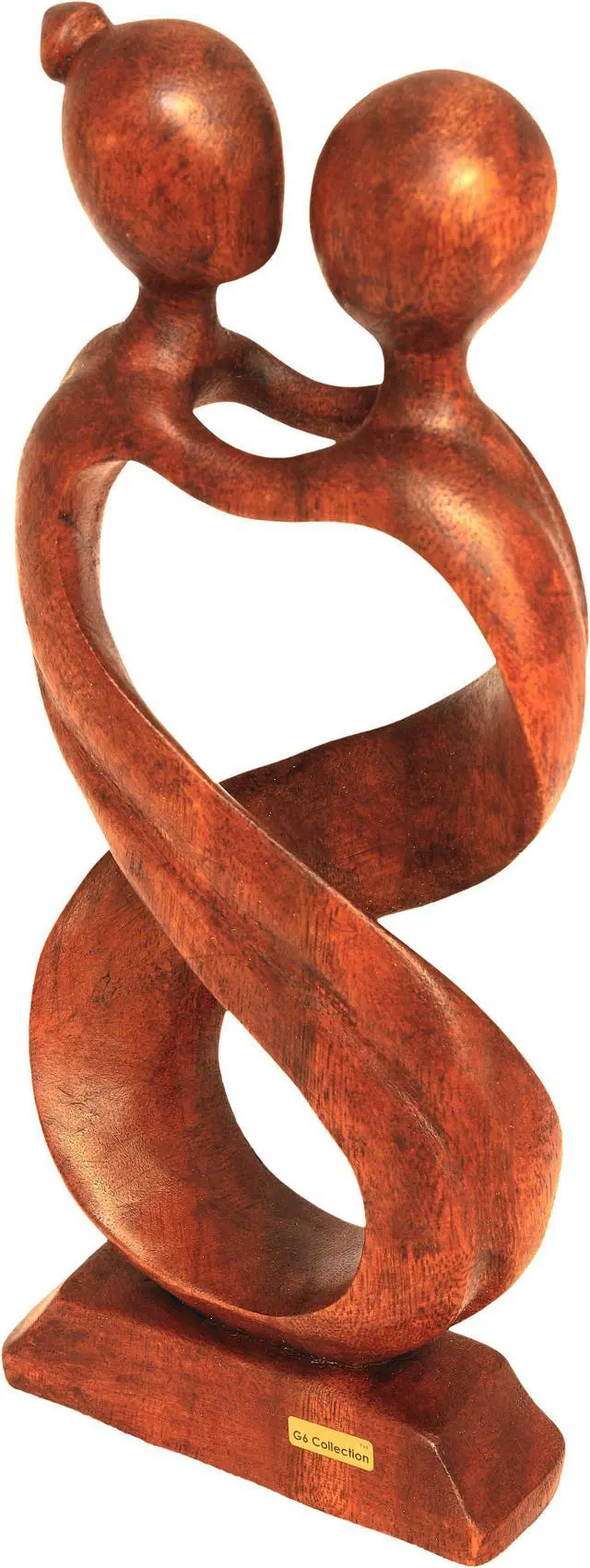 Alt view image 4 of 5 - G6 COLLECTION 12" Wooden Handmade Abstract Sculpture Statue Handcrafted "Infinite Love" Gift Art Home Decor Figurine Accent Decoration Artwork Hand Carved