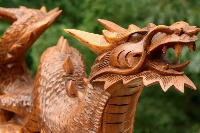 Alt view image 5 of 5 - G6 COLLETION Wooden Crawling Dragon Handmade Sculpture Statue Handcrafted Gift Art Decorative Home Decor Figurine Accent Decoration Artwork Hand Carved
