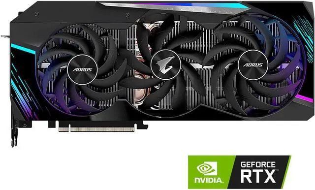 Alt view image 2 of 6 - GIGABYTE 3080 Graphics card AORUS GIGABYTE GeForce RTX 3080 MASTER 10GB PCI Express 4.0 ATX Video Card (rev. 3.0) GV-N3080AORUS M-10GD (LHR)