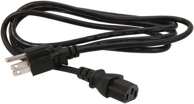 Alt view image 2 of 3 - Standard Computer Power Cord Notebook Power Cord 5ft 18AWG Conductor PC Power Connector - Black