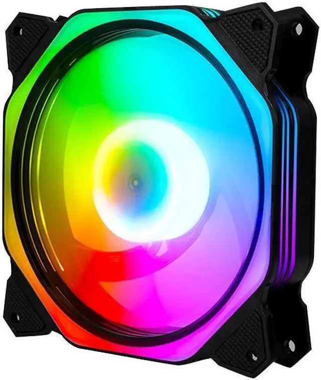 Alt view image 8 of 13 - Case FAN MF12025 Addressable RGB Lighting 120mm 3 Pack Independently-Controlled LEDS, Absorbing Rubber Pads, PWM Static Pressure for Computer Case & Liquid Radiator