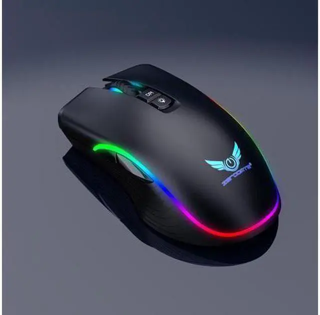 Alt view image 8 of 14 - Wireless Mouse,Ergonomic Hand Grips,4800 DPI,TYPE-C Fast charge,7 Buttons,Fast-Charging,10 millons buttons life,RGB Gamer Desk Laptop PC Gaming Mouse