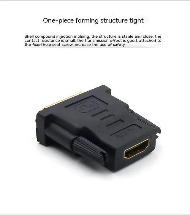 Alt view image 4 of 4 - DVI to HDMI Adapter, DVI-D 24+1Male to HDMI Female High Speed Adapter for Ps3,Ps4