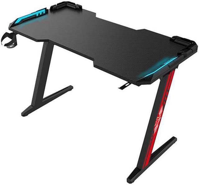 SPIRIT Z-Shaped Black Gaming Desk,Ergonomic Esports Gamer Desk,RGB