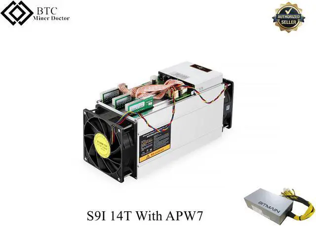 Alt view image 2 of 6 - Antminer S9i 14Th/s Asic Miner 1320W SHA256 BTC Miner Bitcoin Mining Machine With APW7 110V-220V Power Supply