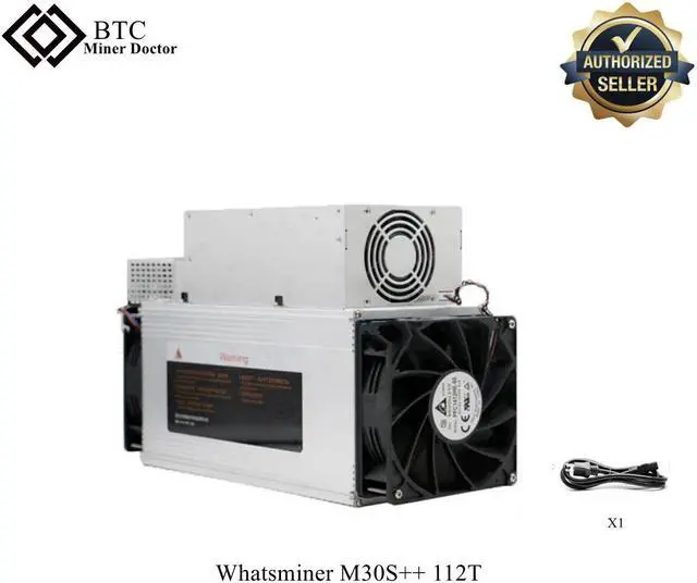 Main image of Btc Miner Whatsminer M30s++ Miner 110t 3472W Power Supply Included
