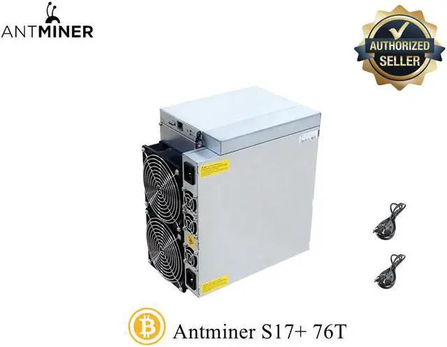 Main image of Antminer S17+ 76TH Bitcoin Mining BTC Miner Include PSU and Power Cords Most Competitive Bitcoin Miner
