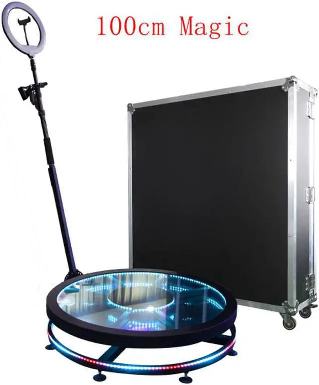 Main image of 360 Photo Booth Photobooth Machine Automatic Glass Glow 100cm Slow Motion 360